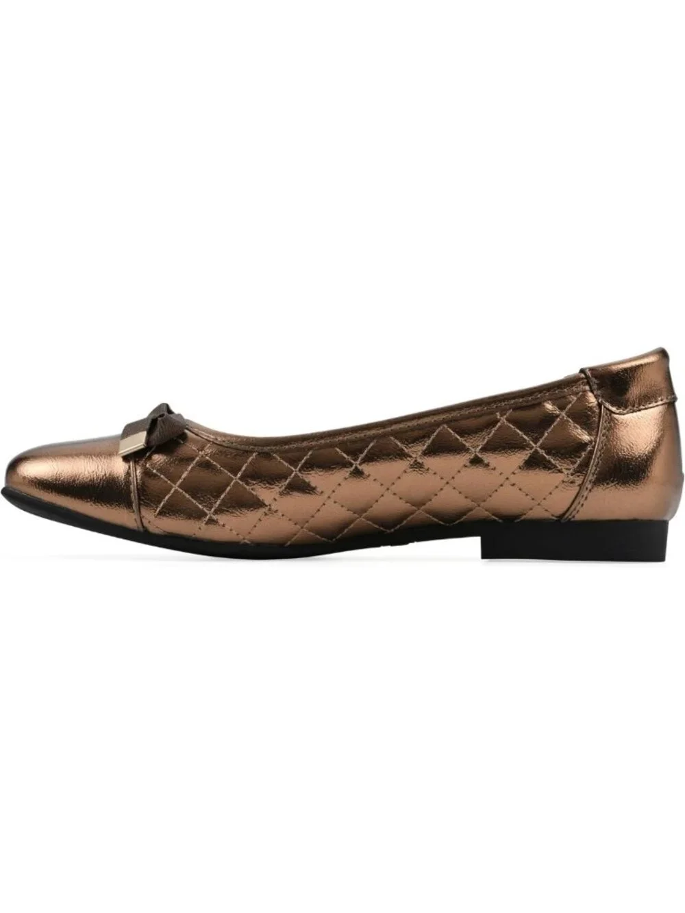 Stylish Women's Diamond Quilted Cap Toe Ballet Flats - Comfortable & Chic